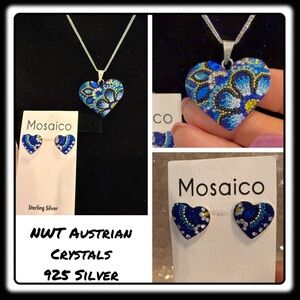 NWT Mosaico Austrian Crystal necklace & earrings 💕💕 new line! 💕💕